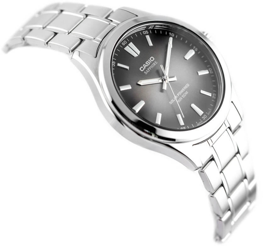 Vyriškas laikrodis CASIO MTS-RS100D-1A SZAFIR SOLAR + BOX