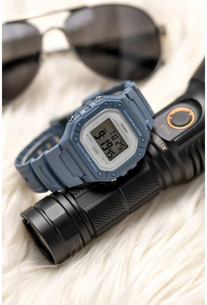 Casio vyriškas laikrodis W-218HC-2AVDF (zd208g) + dėžutė