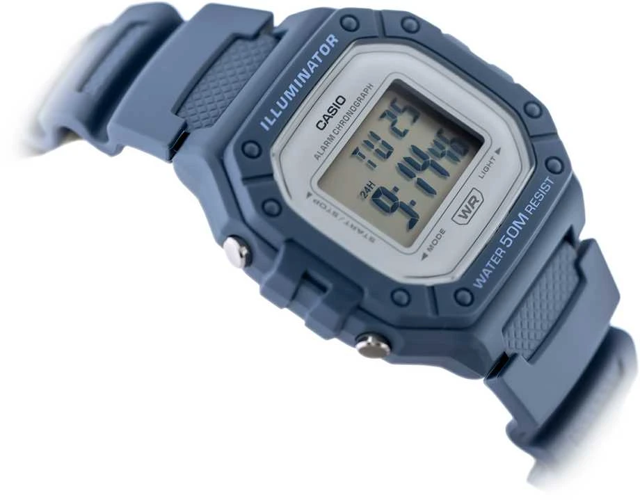 Casio vyriškas laikrodis W-218HC-2AVDF (zd208g) + dėžutė