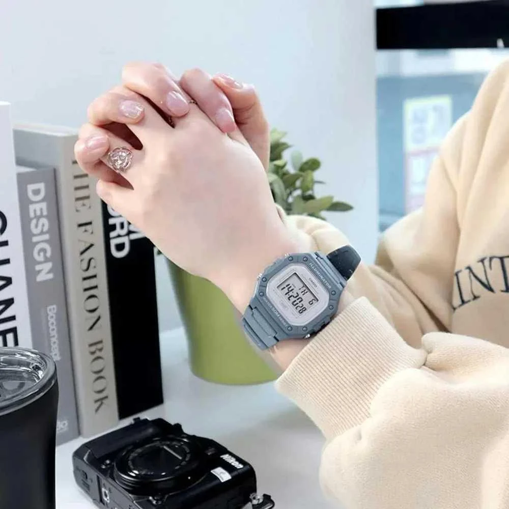 Casio vyriškas laikrodis W-218HC-2AVDF (zd208g) + dėžutė