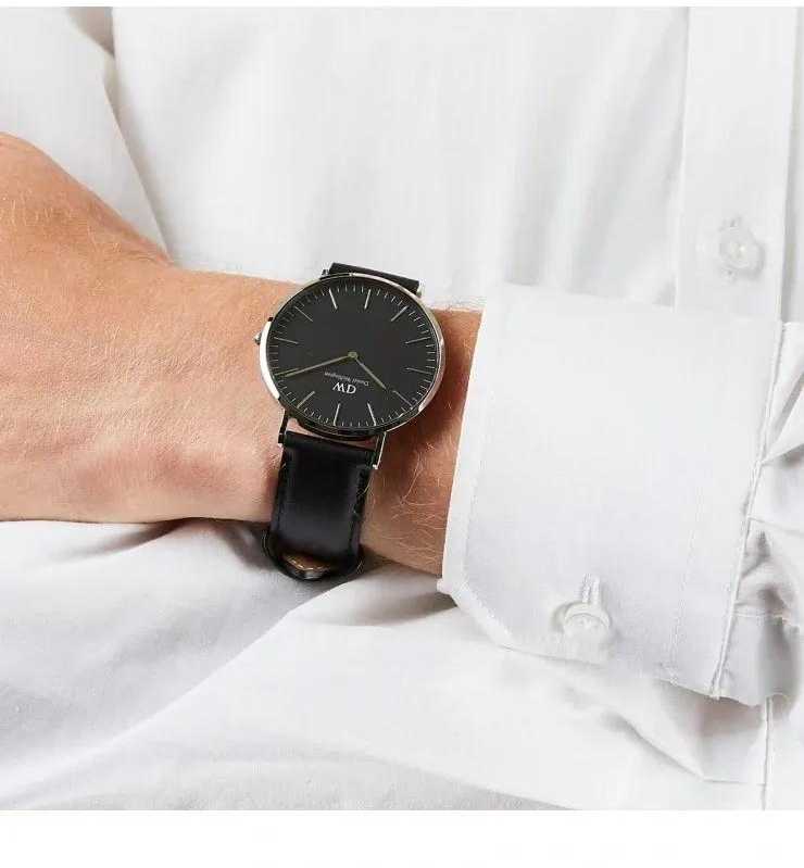 Laikrodis DANIEL WELLINGTON Classic Juodas Sheffield DW00100133 + dėžutė