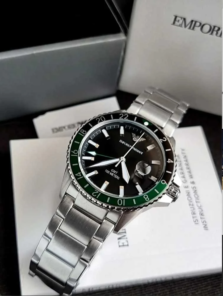 EMPORIO ARMANI AR11589 – Diver GMT vyriškas laikrodis (zi112a)