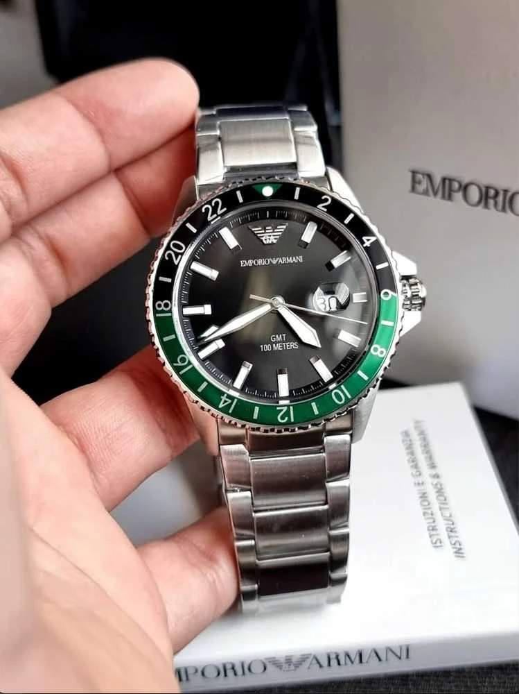 EMPORIO ARMANI AR11589 – Diver GMT vyriškas laikrodis (zi112a)