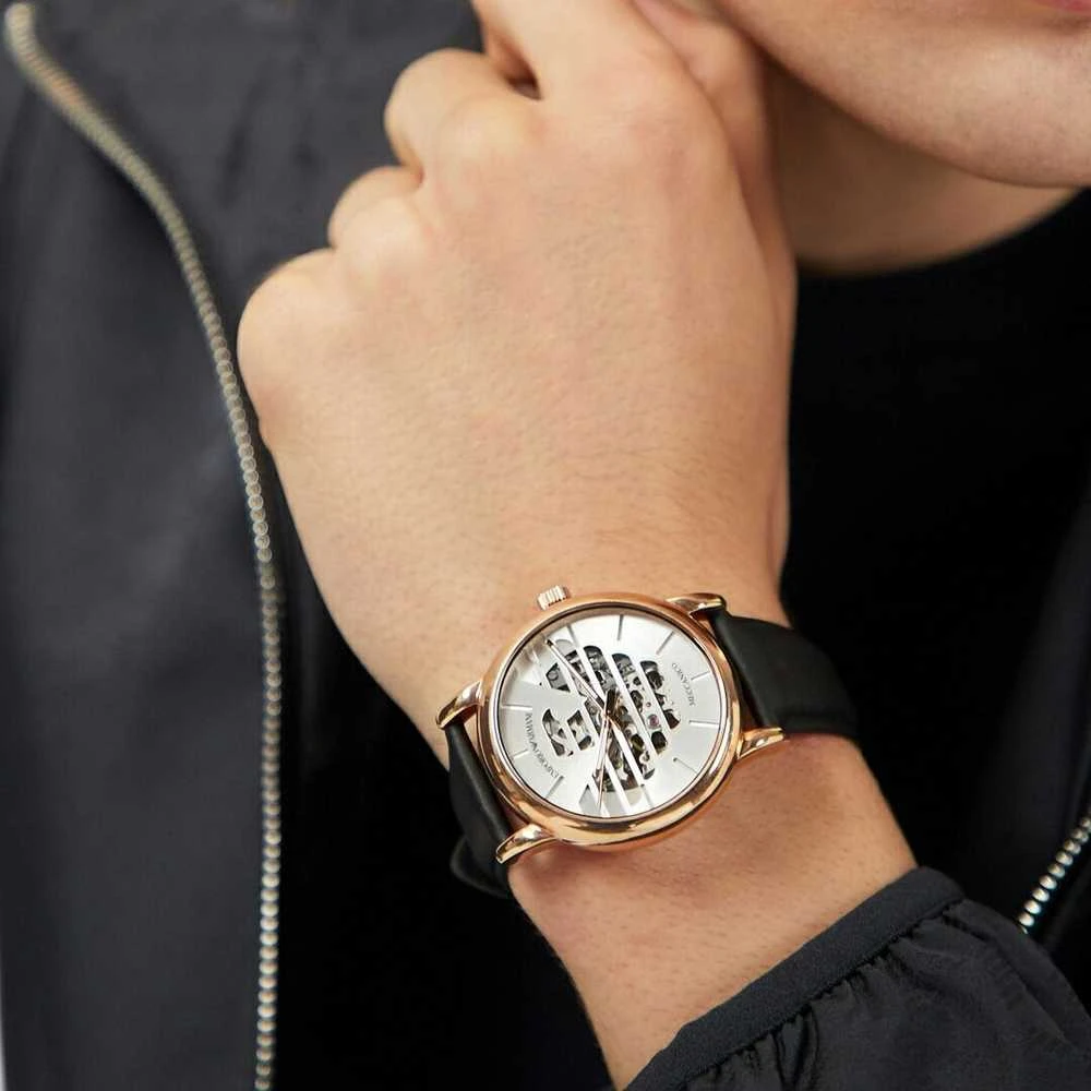 EMPORIO ARMANI LUIGI AUTOMATINIS VYRIŠKAS LAIKRODIS AR60031 + DĖŽUTĖ (zi062b)