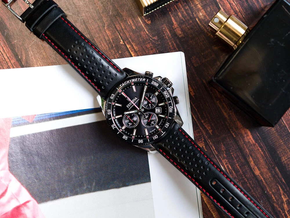 Vyriškas laikrodis Festina Timeless F20561/4 chronografas juodas