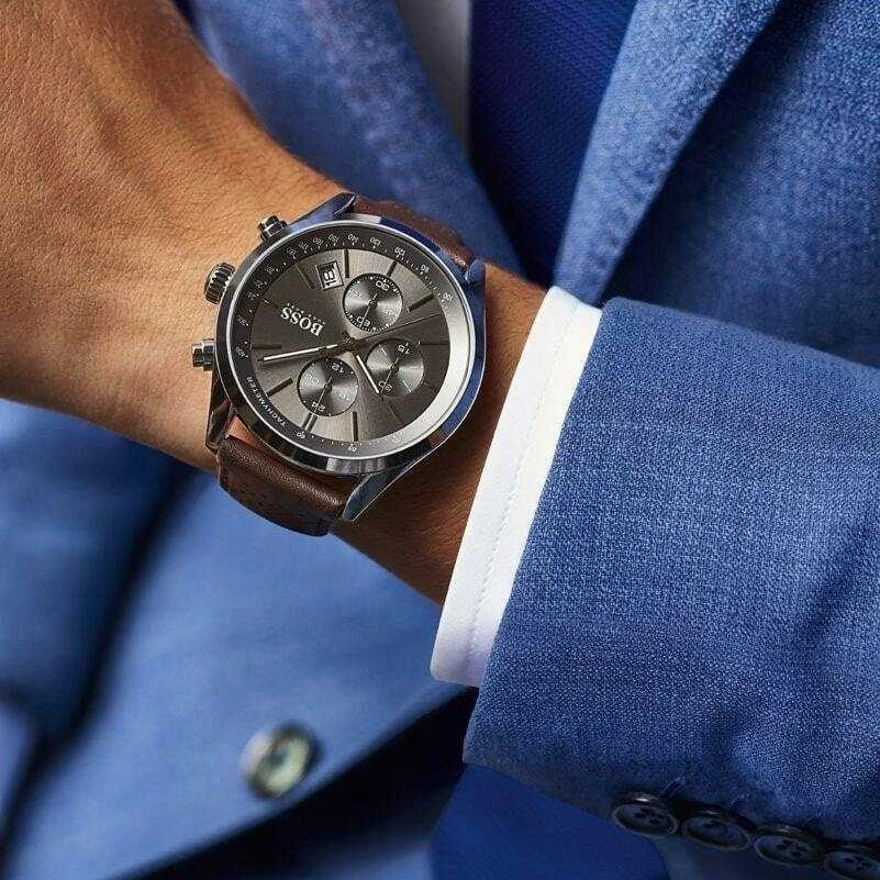 Vyriškas laikrodis HUGO BOSS 1513476 - GRAND PRIX (zh003c) + BOX