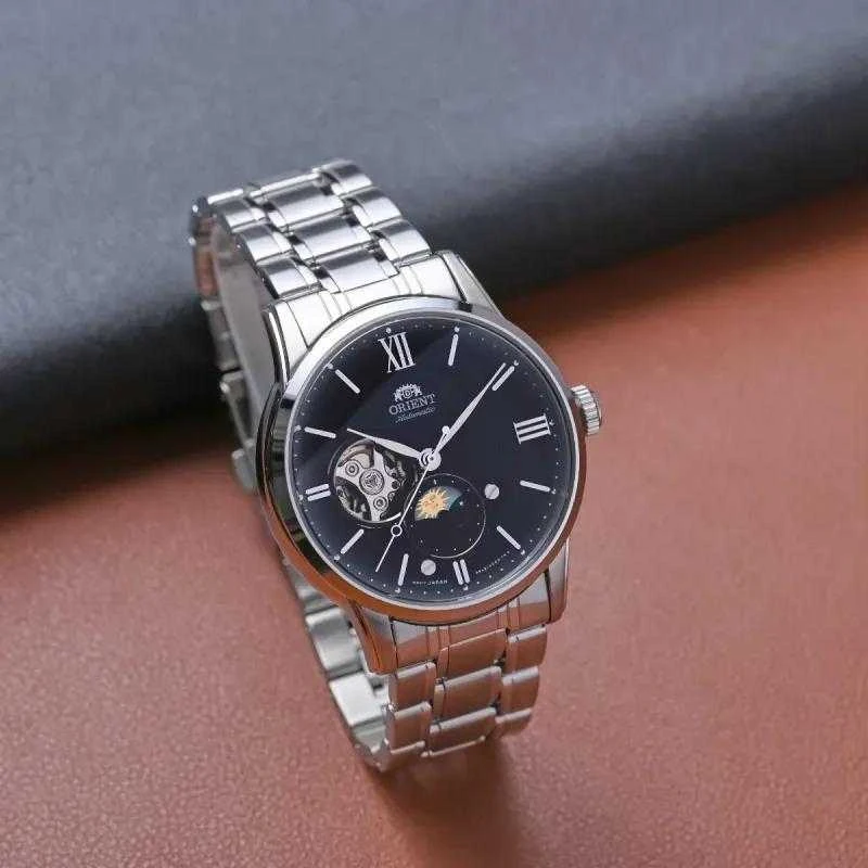 Vyriškas laikrodis Orient Classic Sun & Moon RA-AS0008B10B + BOX