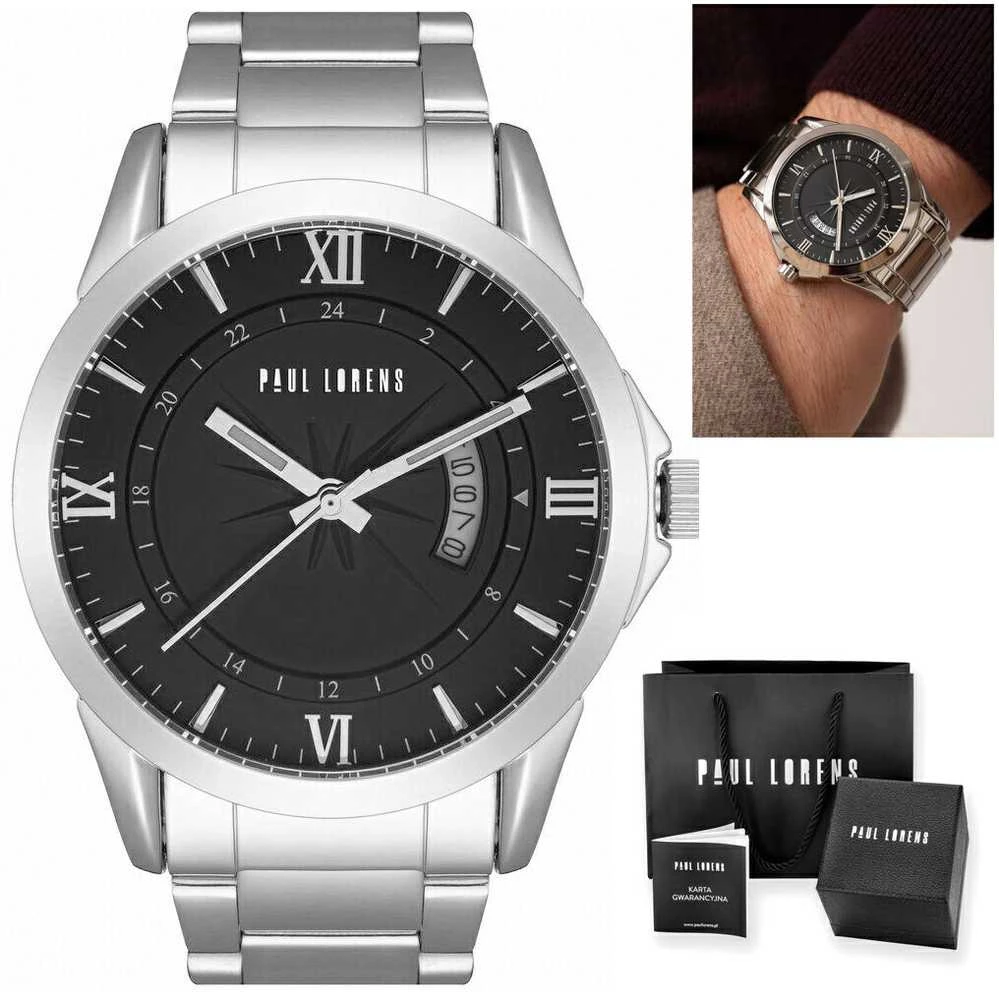 Vyriškas laikrodis PAUL LORENS - PL3844B3-1C1 (zg371d) + BOX