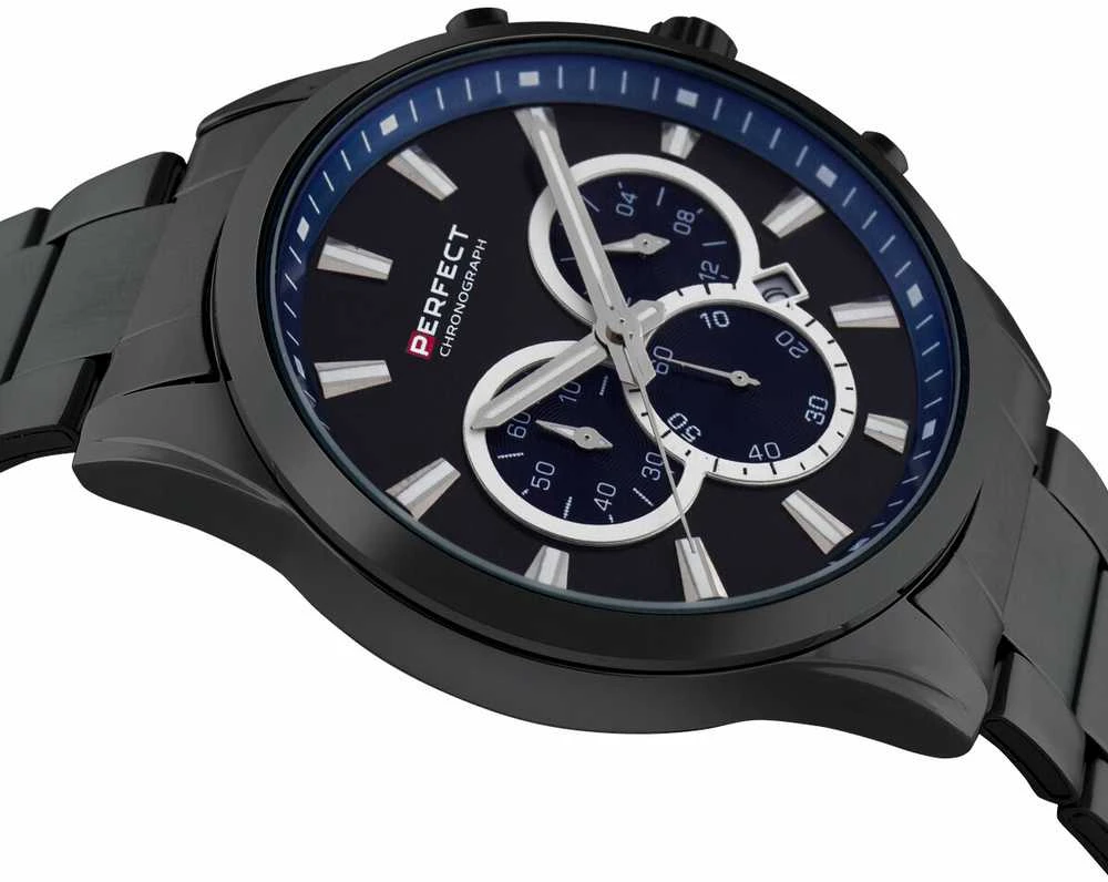 PERFECT VYRIŠKAS LAIKRODIS M510CH-03 - CHRONOGRAFAS (zp386c) + DĖŽUTĖ