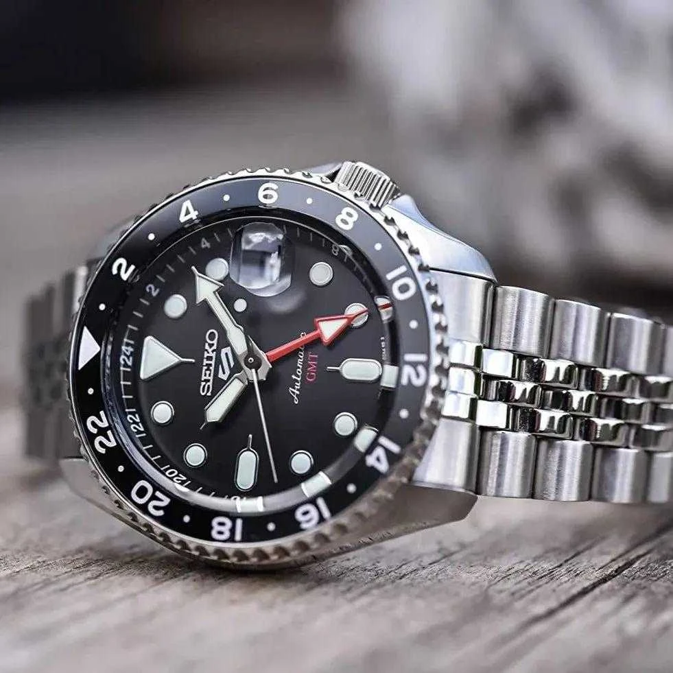 Laikrodis MEN'S WATCH SEIKO 5 SPORTS SSK001K1 GMT AUTOMAT WR100 + BOX