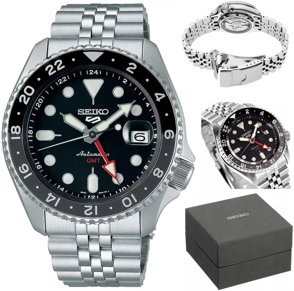 Laikrodis MEN'S WATCH SEIKO 5 SPORTS SSK001K1 GMT AUTOMAT WR100 + BOX