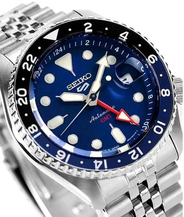Vyriškas laikrodis SEIKO SSK003K1 GMT AUTOMAT WR100 + BOX