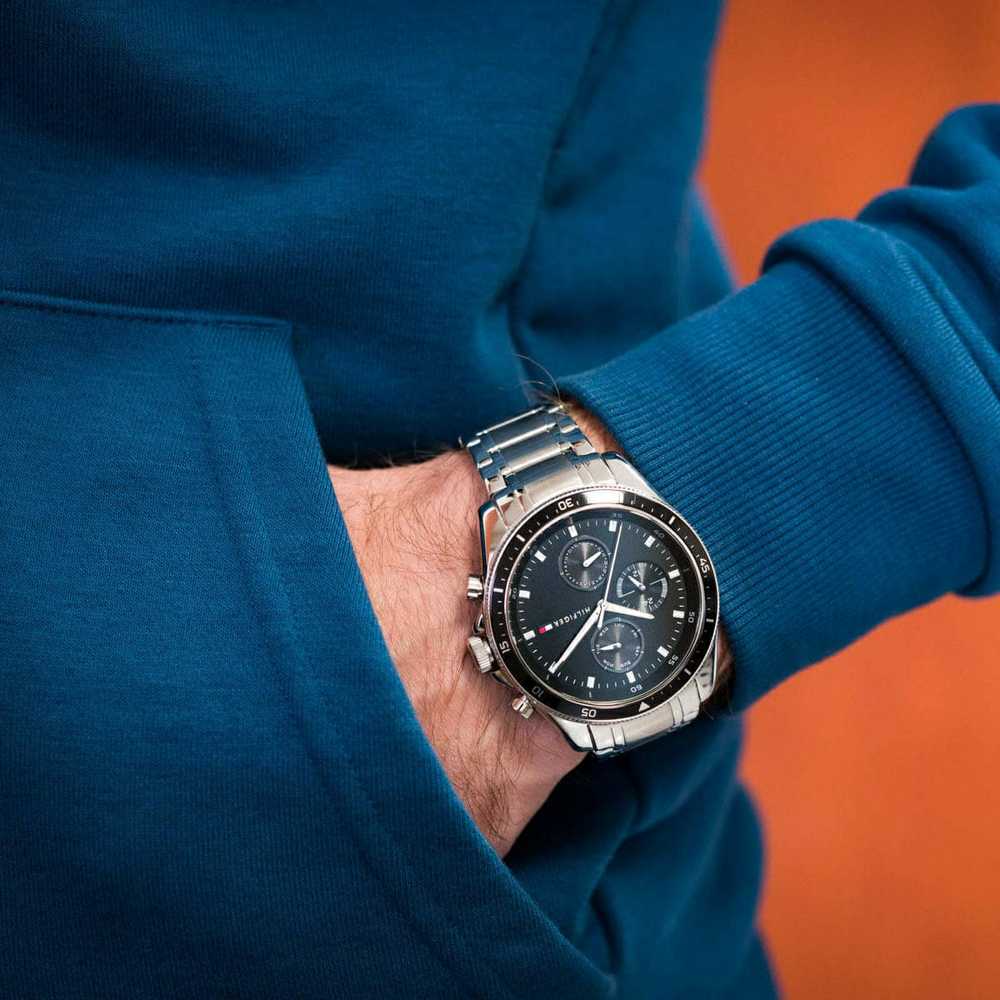 TOMMY HILFIGER VYRIŠKAS LAIKRODIS 1791835 PARKER (zf052a) + DĖŽUTĖ