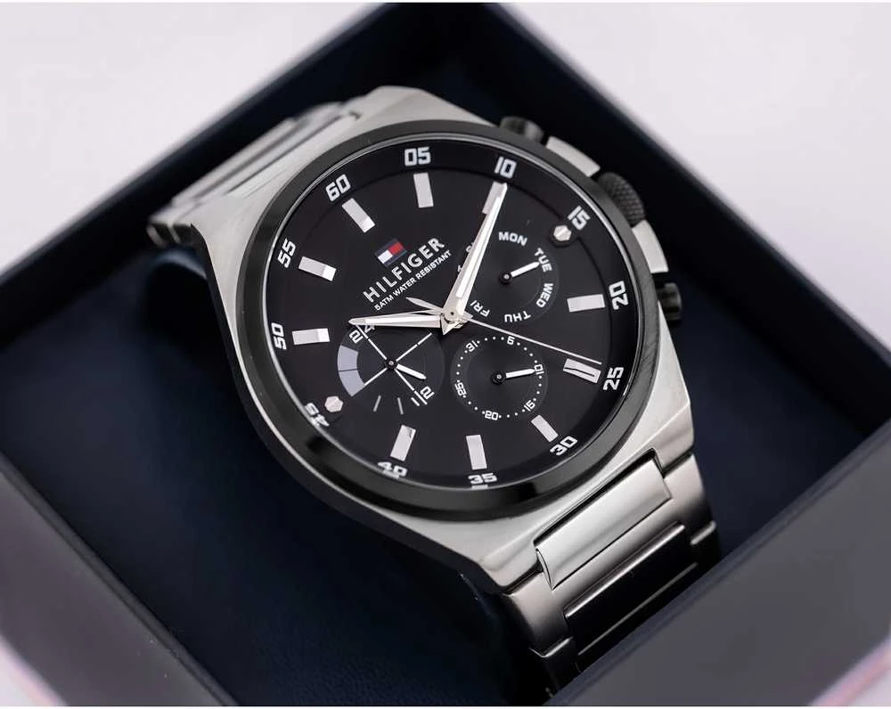 Laikrodis TOMMY HILFIGER DEXTER MEN'S WATCH 1792087 (zf104b) + BOX