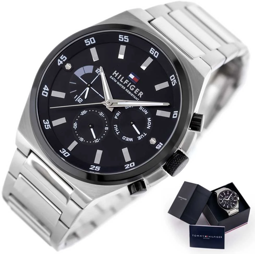 Laikrodis TOMMY HILFIGER DEXTER MEN'S WATCH 1792087 (zf104b) + BOX