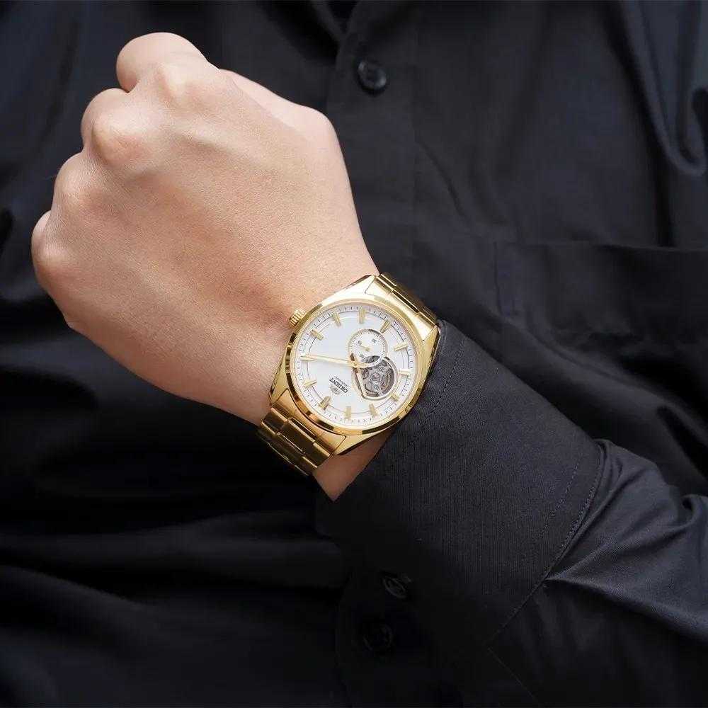 Orient šiuolaikinis mechaninis automatinis vyriškas laikrodis RA-AR0007S10B + dėžutė