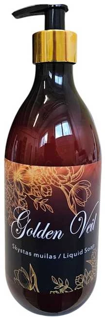 Golden Veil – prabangus skystas muilas rankoms ir kūnui, 500 ml