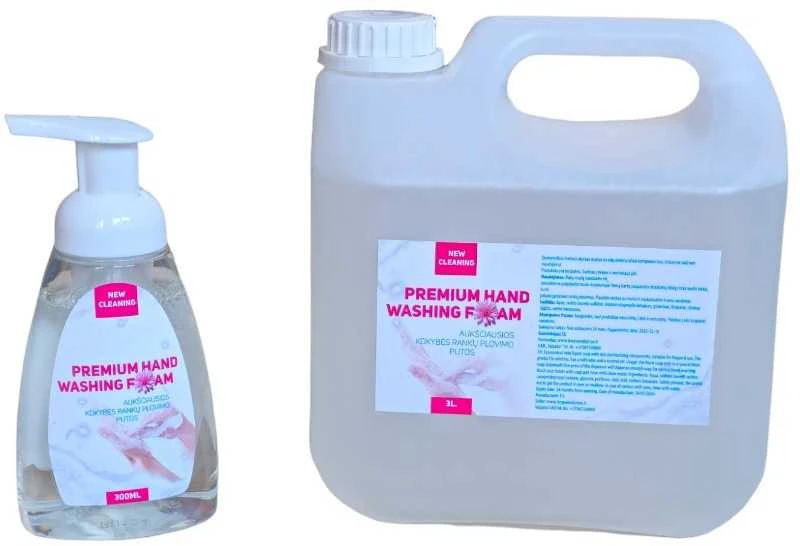 Rinkinys rankų plovimo putos - Premium Hand Washing Foam. 300ml + 3L papildymas