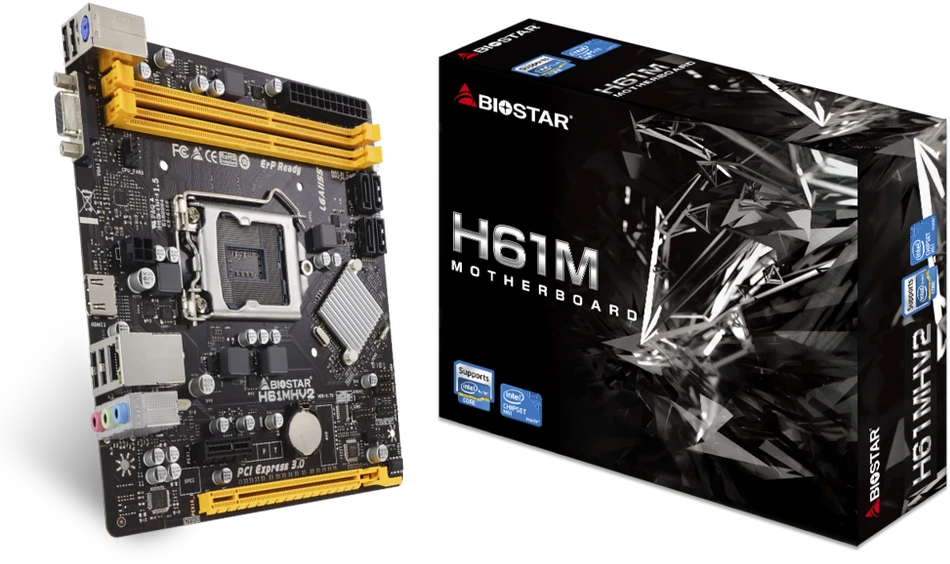 Pagrindinė plokštė Biostar H61MHV2/LGA 1155/Micro-ATX/Intel H61