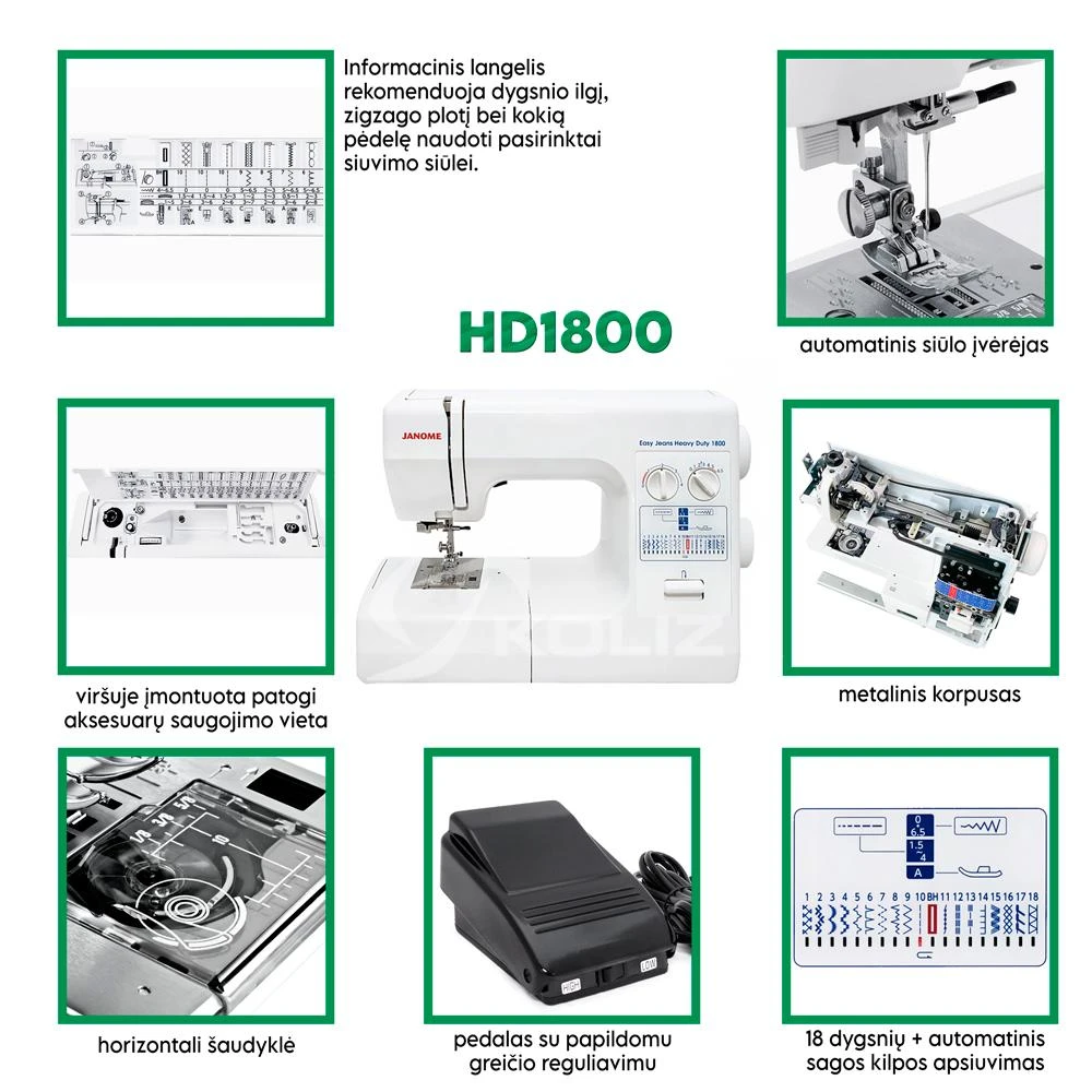 Siuvimo mašina Janome HD1800