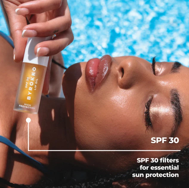 None Byrokko Shine Brown prabangus drėkinantis lūpų aliejus su SPF30
