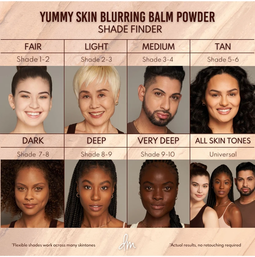 Danessa Myricks Beauty Yummy Skin Blurring Balm Powder balzaminė pudra, atspalvis Universal, mini 6 g