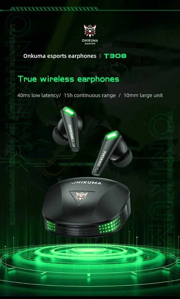 Ausinės Onikuma T308 Gaming TWS