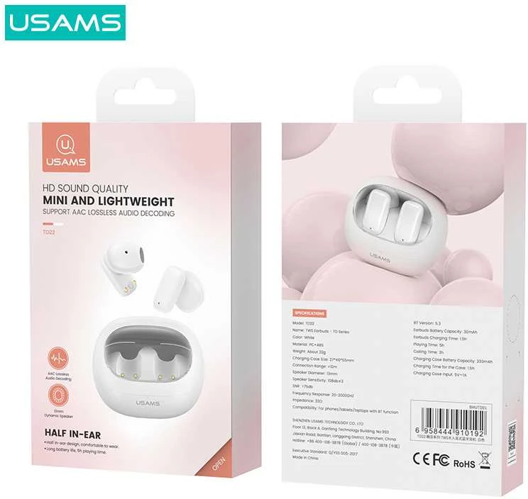 Ausinės USAMS TD22 TWS
