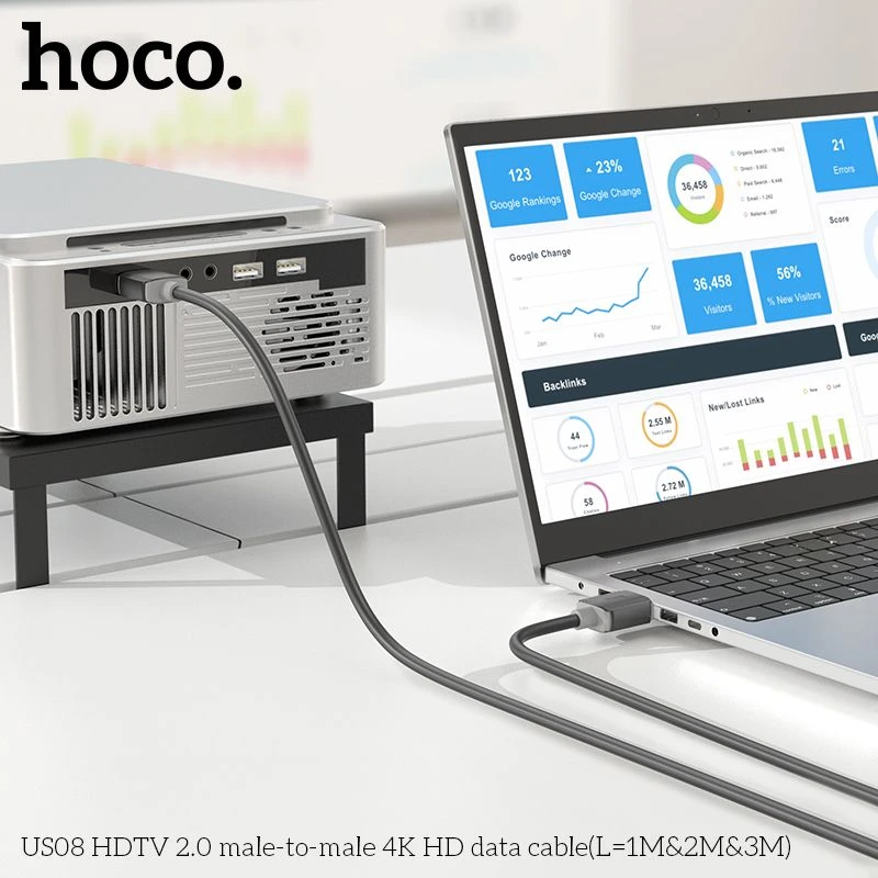HOCO US08 HDMI2.0 4K HD 1M aprašymas - Prekės nuotrauka