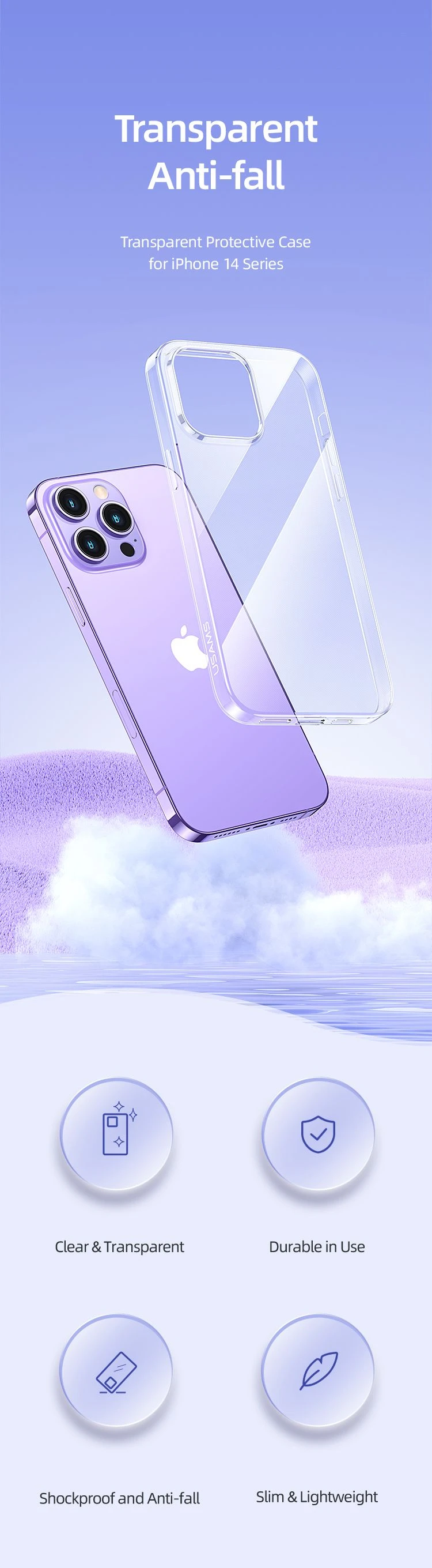 USAMS BH798 dėklas telefonui iPhone 14promax aprašymas - Prekės nuotrauka