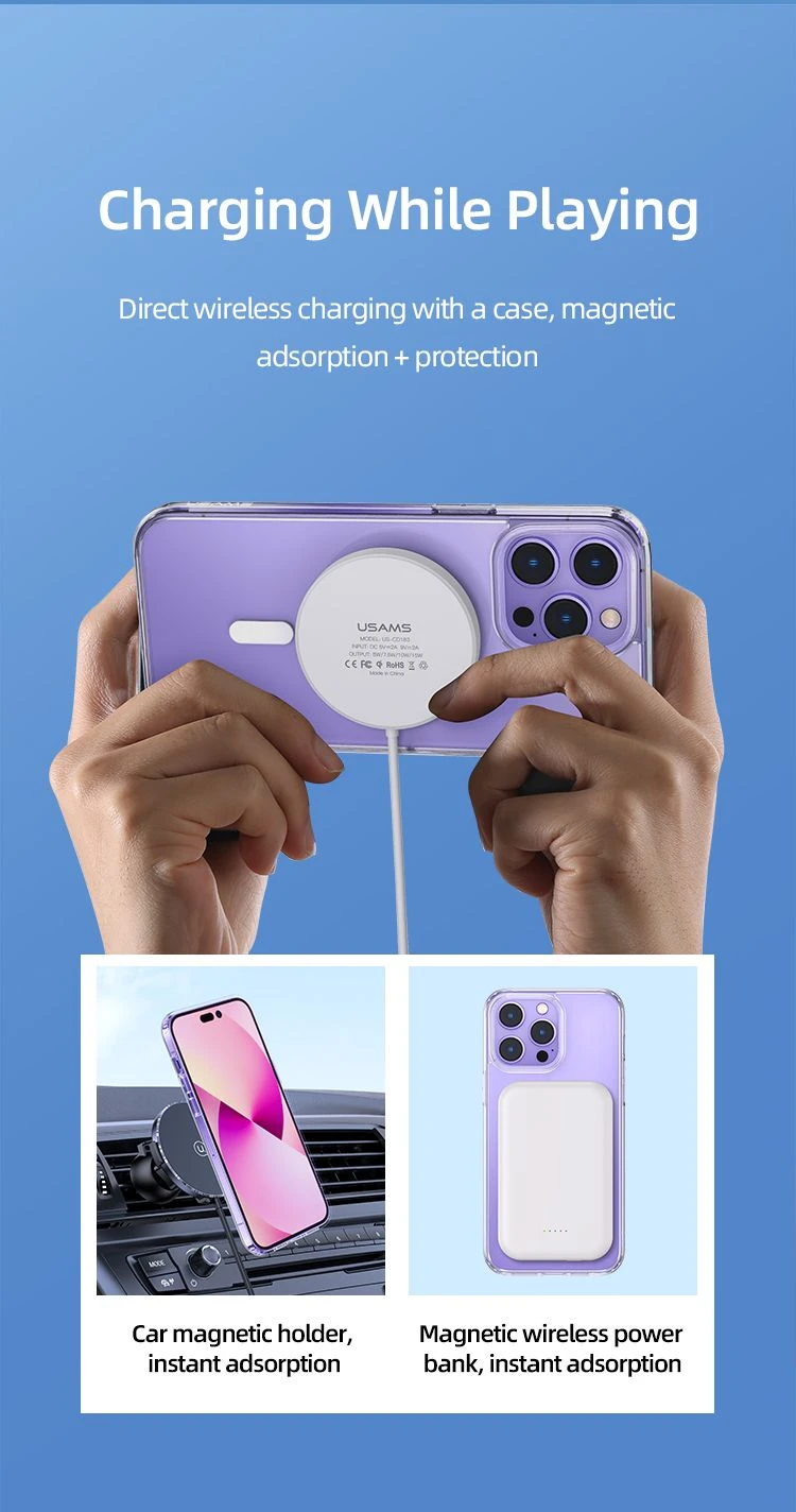 USAMS BH801 Ice-Magnet dėklas telefonui iPhone 14max aprašymas - Prekės nuotrauka