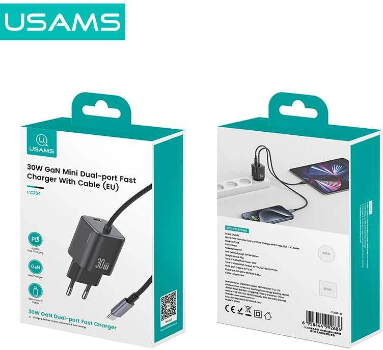 Usams CC264 PD30W CC su krovimo laidu