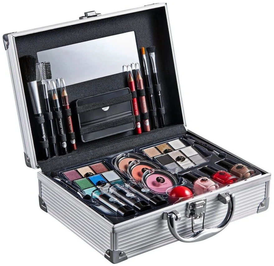 2K Games 2K All About Beauty Train Case Makeup Palette dekoratyvinės kosmetikos rinkinys lagaminėlyje, 60,2 g