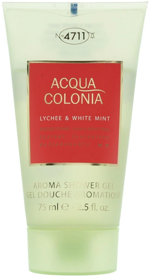 4711 Acqua Colonia Lychee & Baltas Mint Moisturizing Dušo želė Body All Skin Types, 75 ml