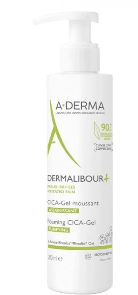 A-DERMA DERMALIBOUR+ CICA, ATSTATOMASIS PRAUSIMOSI GELIS, 200 ML