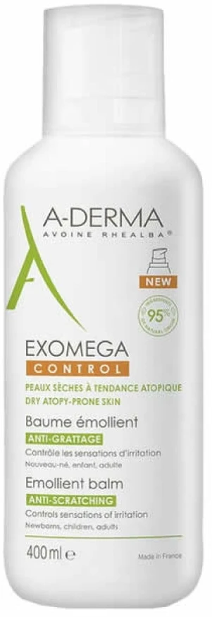A-Derma Exomega Balm Dry Skin balzamas emolientas sausai, atopinei odai 400ml