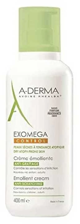 A Derma Exomega Control Emollient Kreminis veido ir kūno kremas-emolientas sausai, atopinei odai 400ml