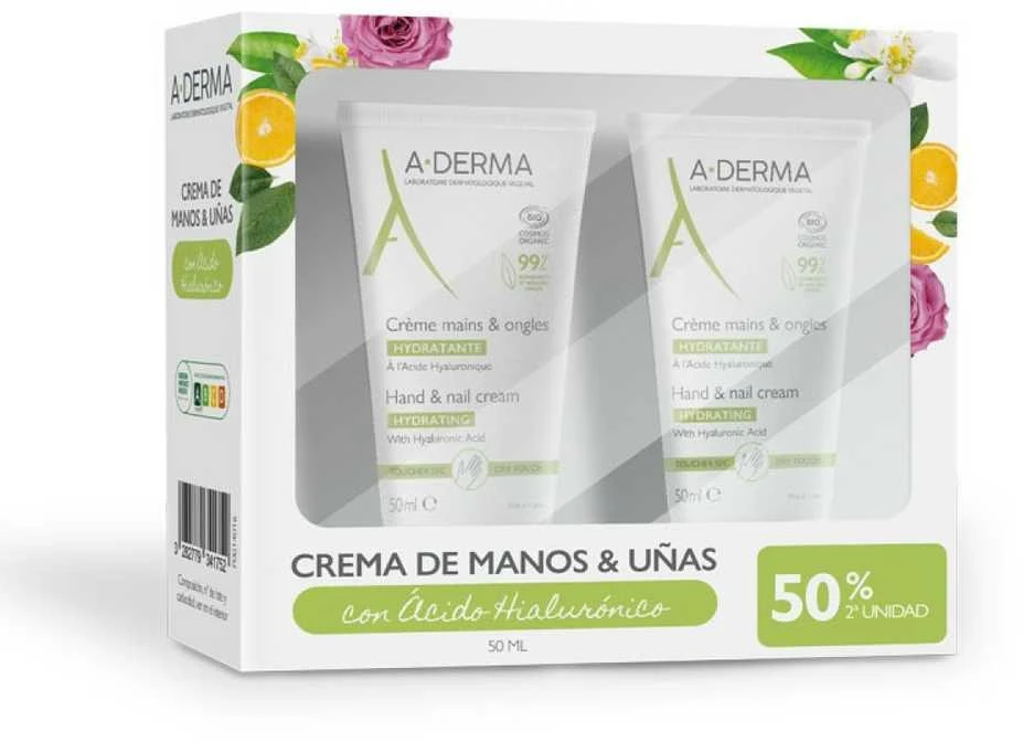 A-Derma Moisturizing Hand And Nail Kreminis 2 x, 50 ml