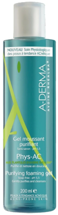 A-Derma Physac Purifying Cleansing Gel veido valymo gelis, 400 ml
