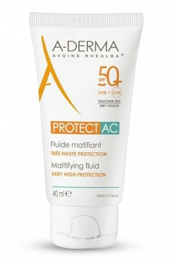 "A-Derma Protect AC" matinis skystis Spf50 + 40ml