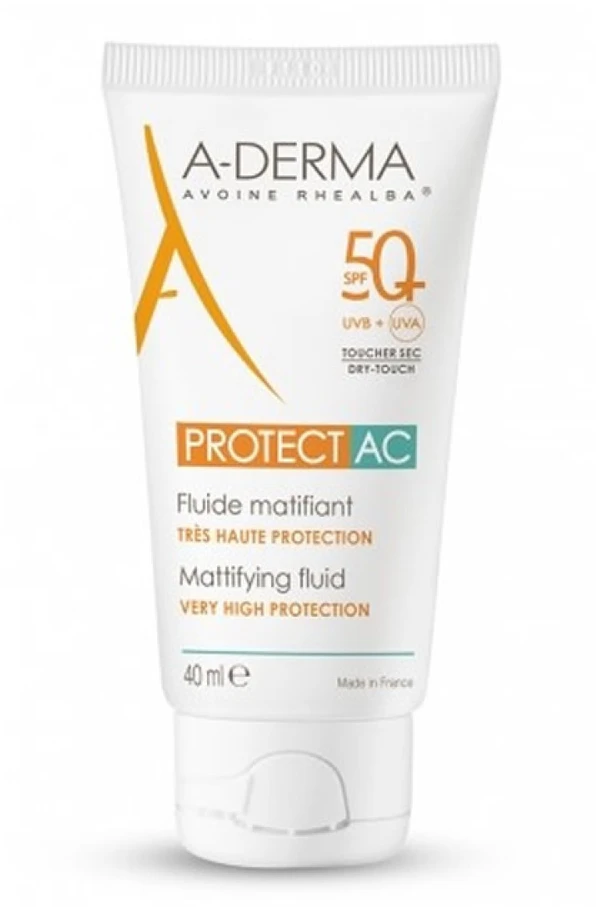 "A-Derma Protect AC" matinis skystis Spf50 + 40ml