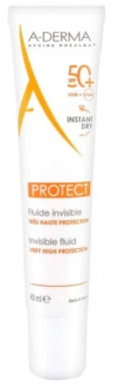 "A-derma Protect Fluid 50+" apsauga nuo UV spindulių 40ml