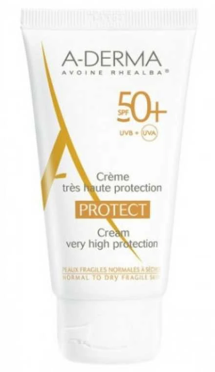 "A-Derma Protect" labai aukštos apsaugos nuo saulės kremas Spf50 + 40ml