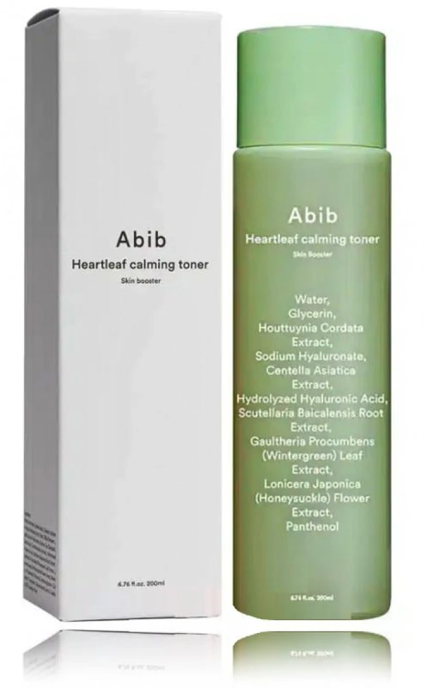 Abib Heartleaf Calming Toneris Skin Booster raminantis veido tonikas, 200 ml