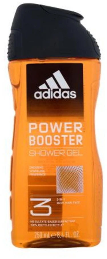 Adidas Power Booster Cleanses Dušo želė kūnui, veidui ir plaukams, visiems odos tipams, 250 ml