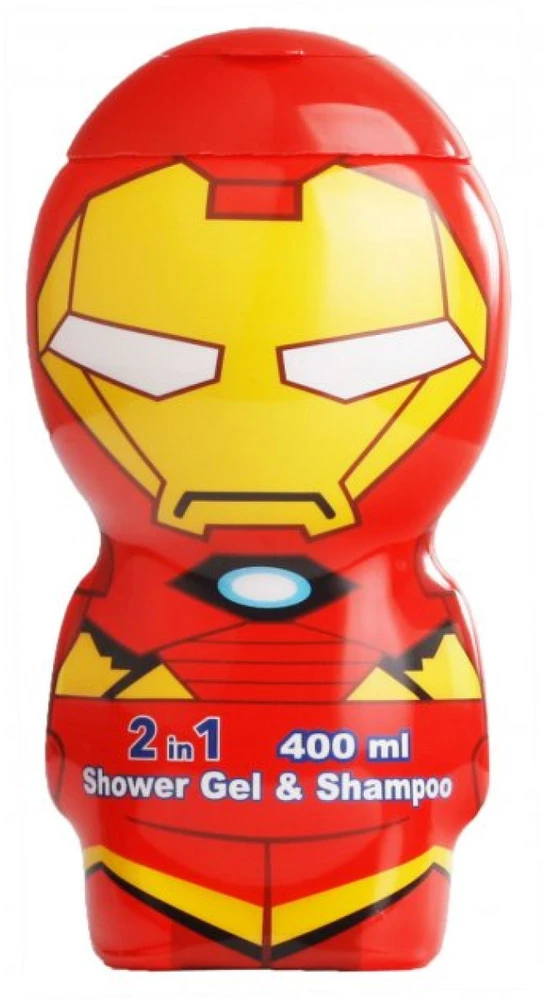 Air Val Marvel Iron Man Gel & Šampūnas 2in1 šampūnas-dušo želė vaikams, 400 ml