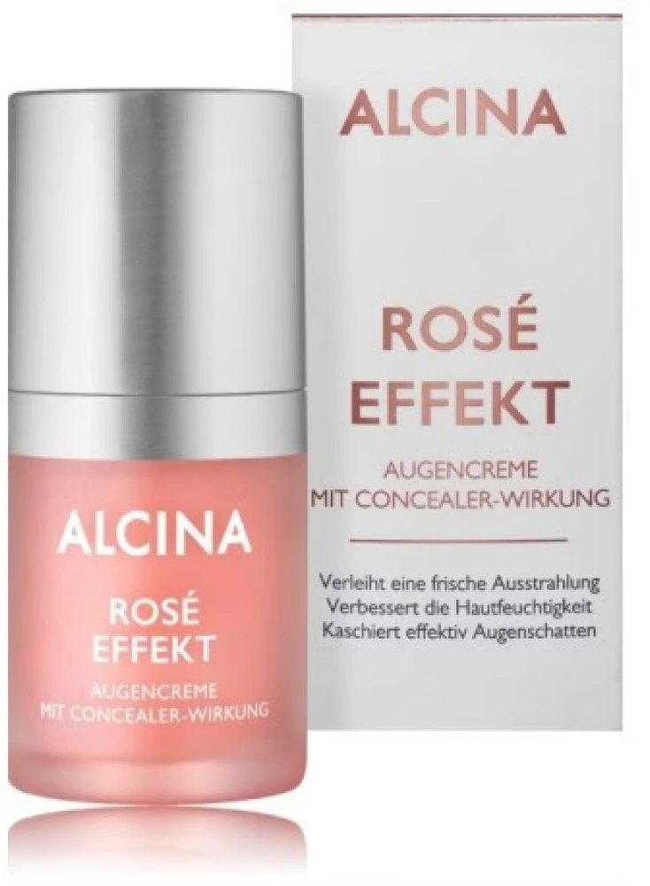 Alcina Rosé Effect Paakių kremas puoselėjantis paakių kremas, 15 ml