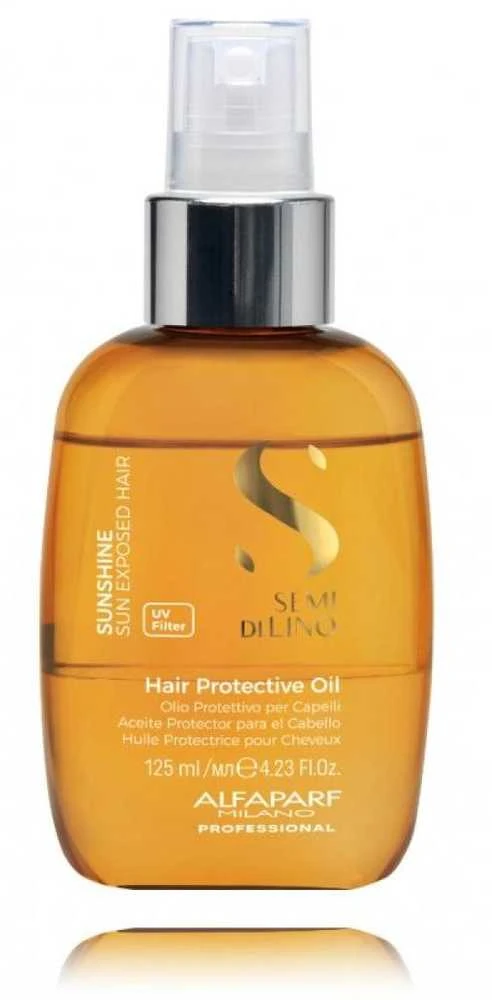 Alfaparf Milano Semi Di Lino Sunshine Hair Protective Oil nenuplaunamas apsauginis aliejus plaukams su UV filtru, 125 ml