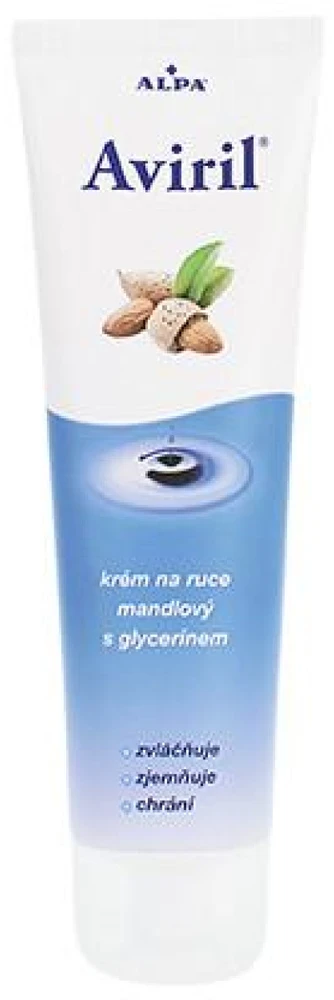 Alpa Aviril Glycerine Almond Hand Kreminis rankų kremas su glicerinu ir migdolų aliejumi, 100 ml
