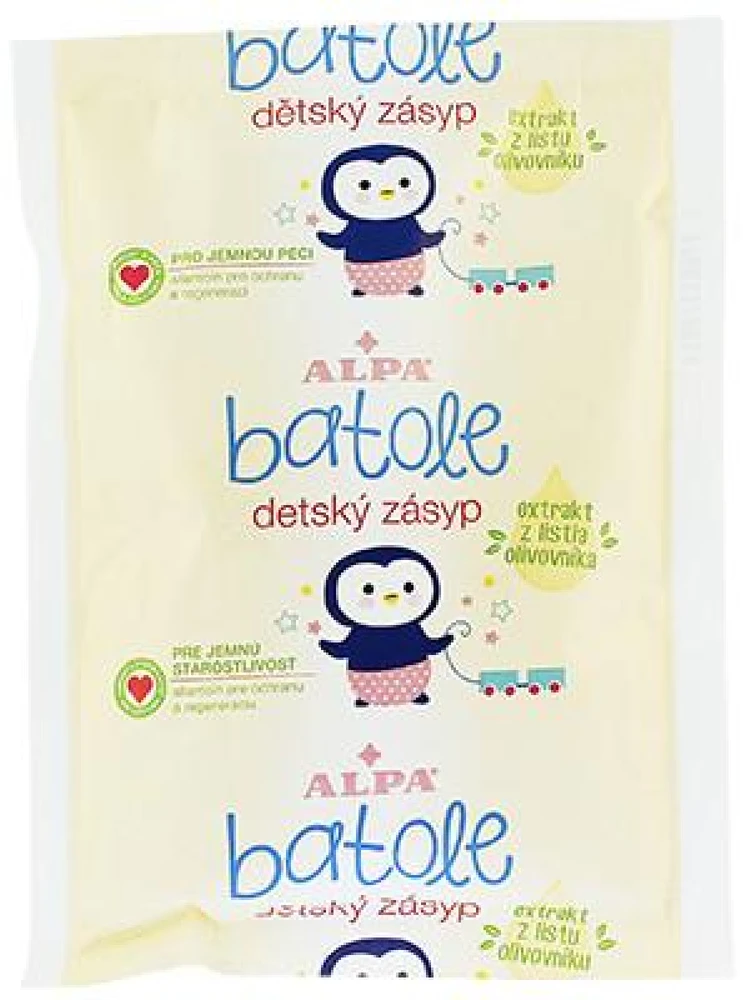 Alpa Batole kūdikių pudra su alyvmedžių lapų ekstraktu, papildymas, 100 g